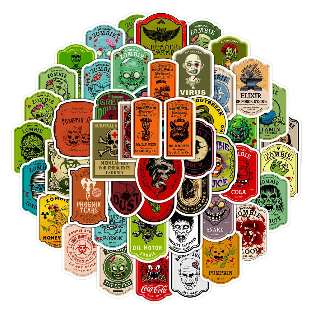 Halloween Apothecary Potion Bottles