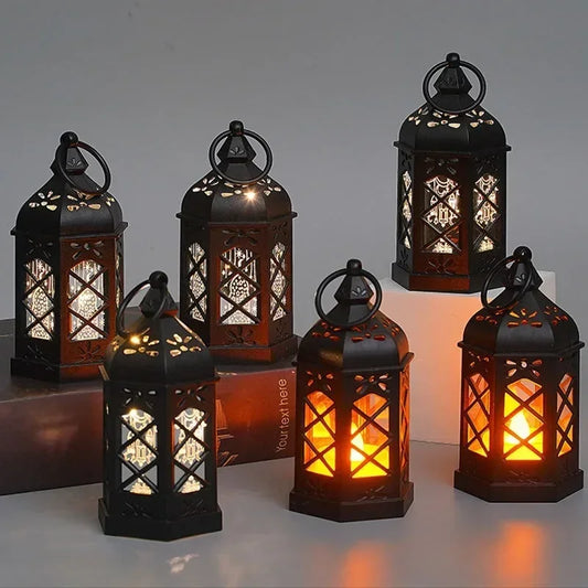 LED Retro Hexagonal Candle Lamp