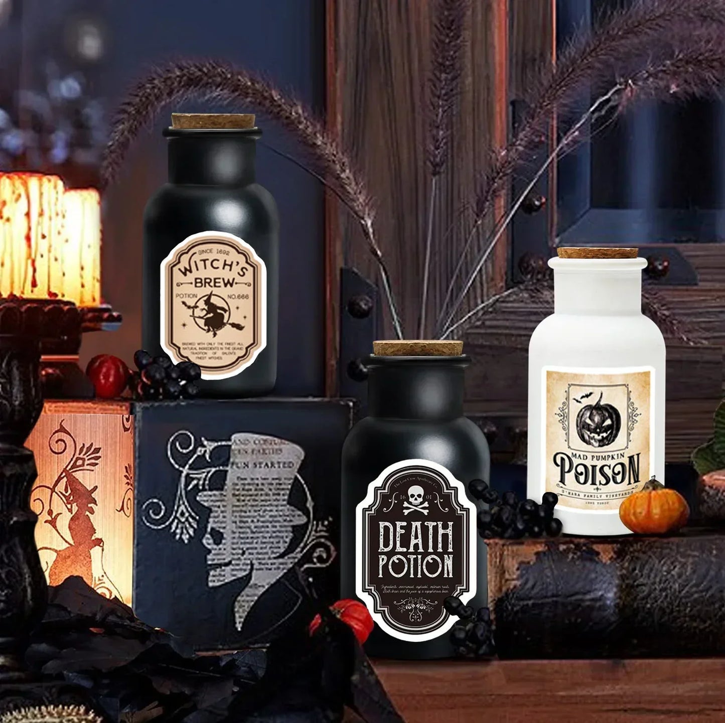Halloween Apothecary Potion Bottles